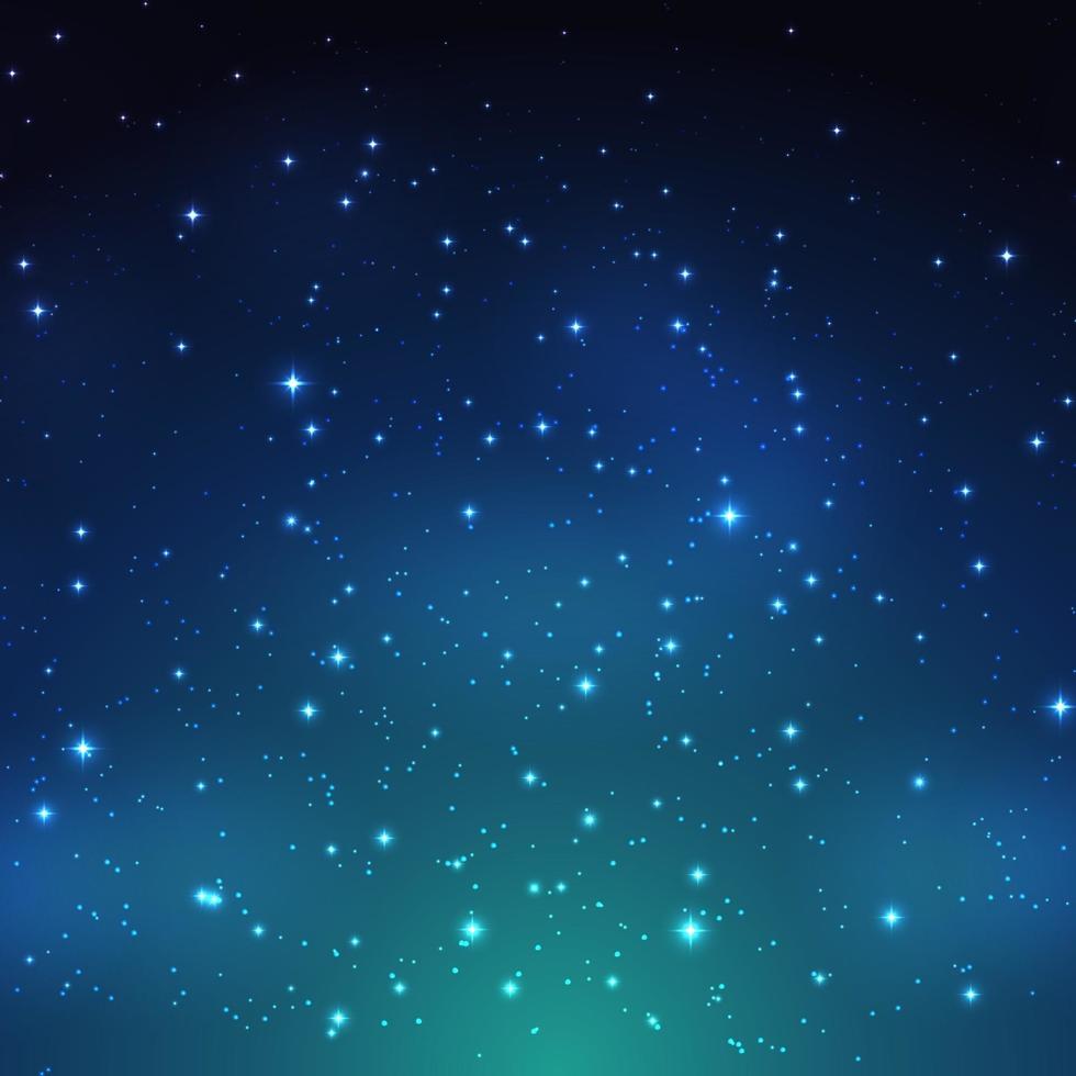 Night shining starry sky background vector