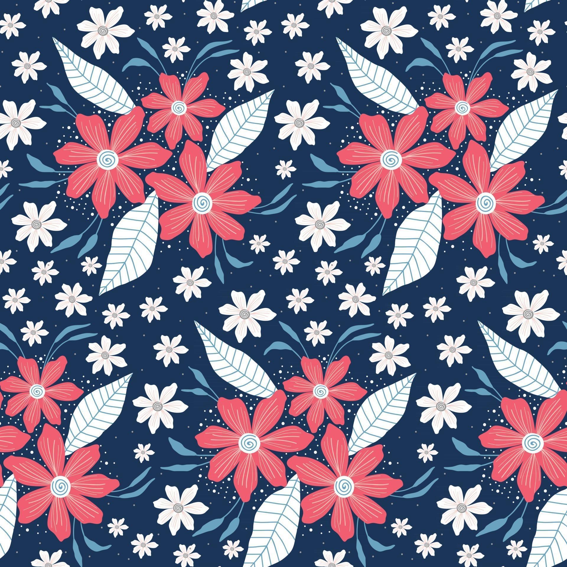 Decorative beautiful abstract modern floral seamless pattern trendy