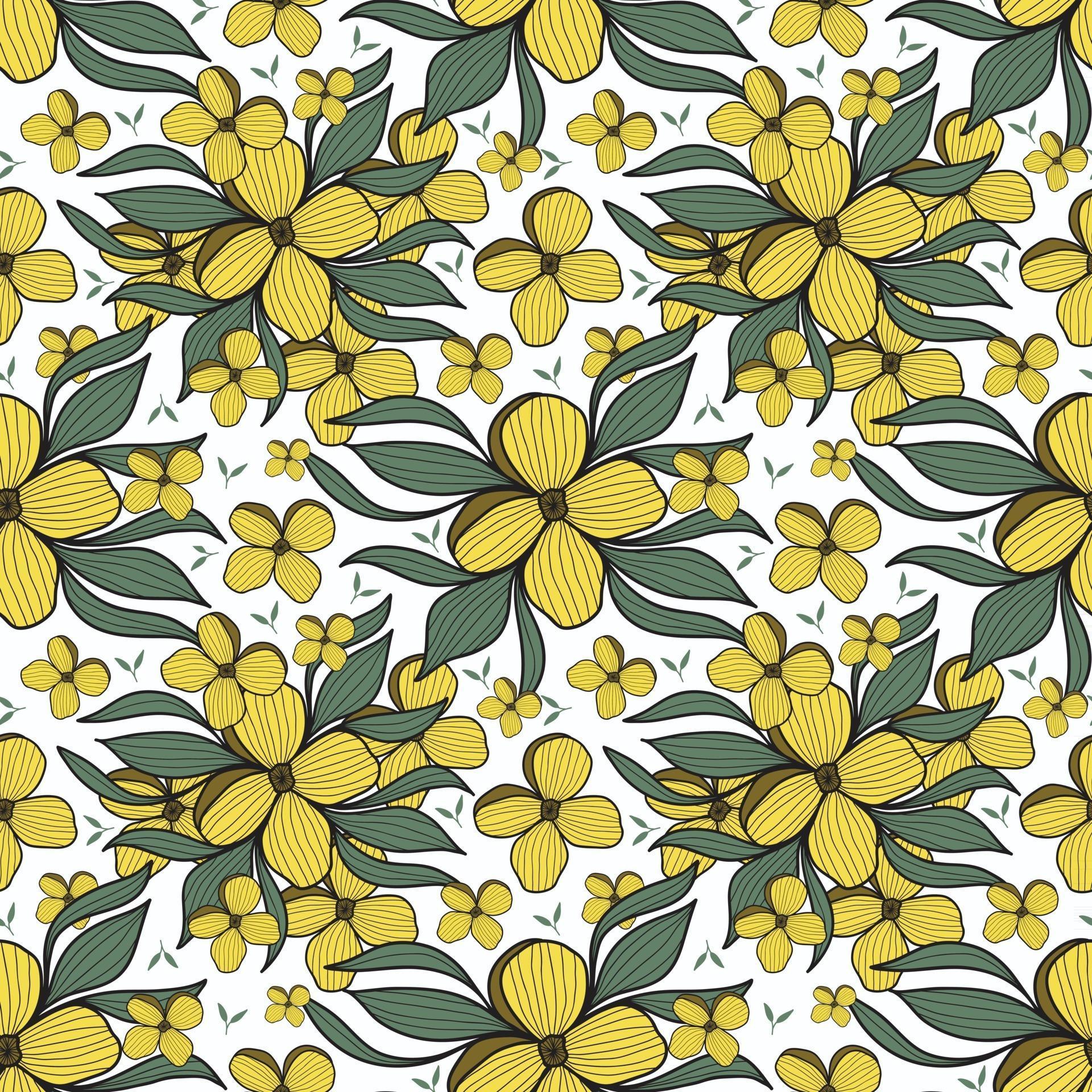 Decorative beautiful abstract modern floral seamless pattern trendy