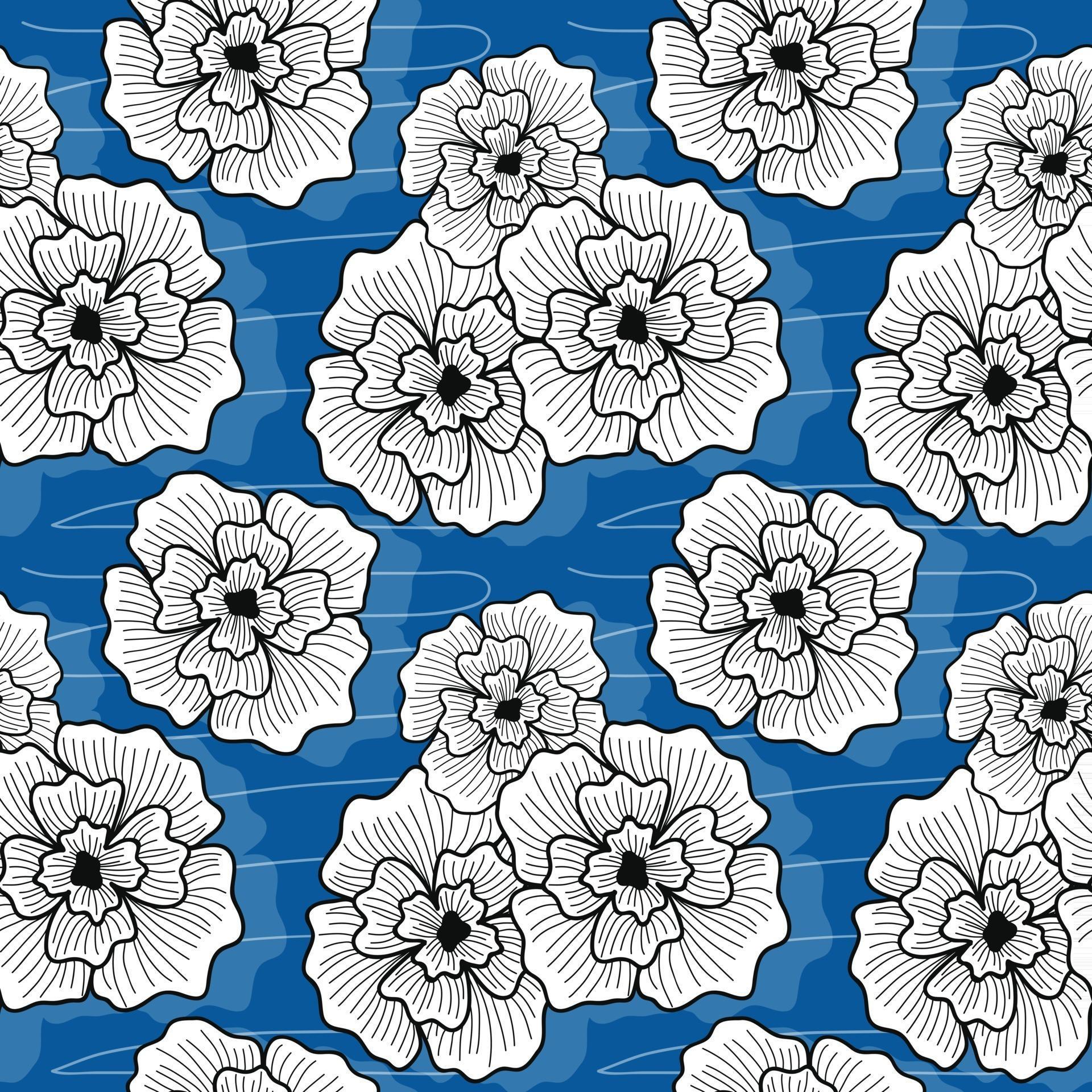 Decorative beautiful abstract modern floral seamless pattern trendy
