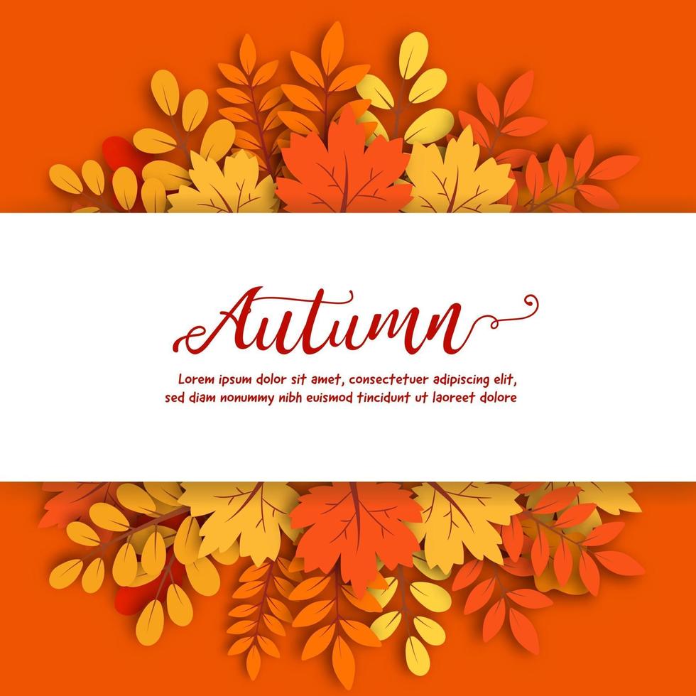 banner de venta de otoño vector