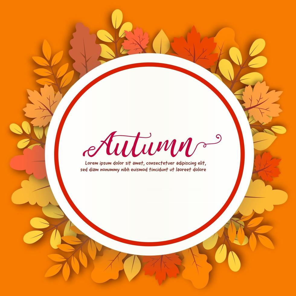 Autumn sale banner vector