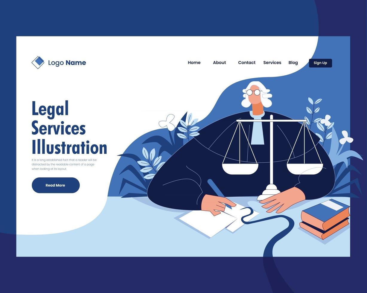 concepto de ilustración de vector de servicios legales