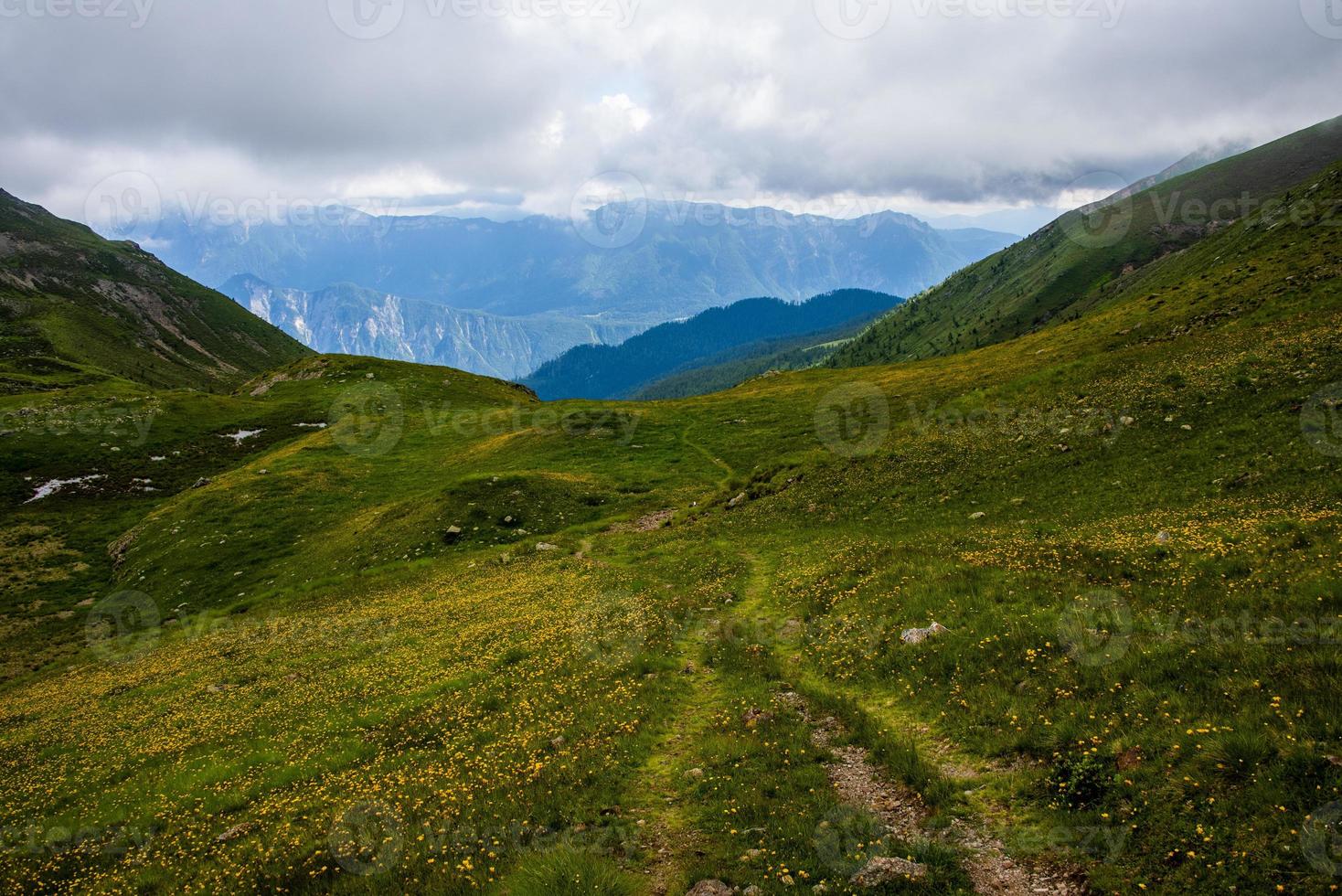 Landscape near Lake Levico, Trento Italy photo