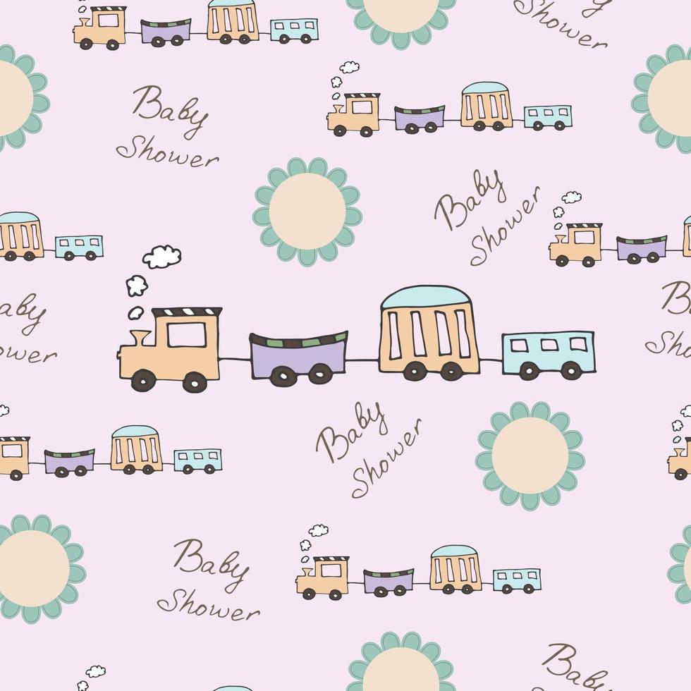 Baby seamless pattern   Baby Background In Doodle Style vector