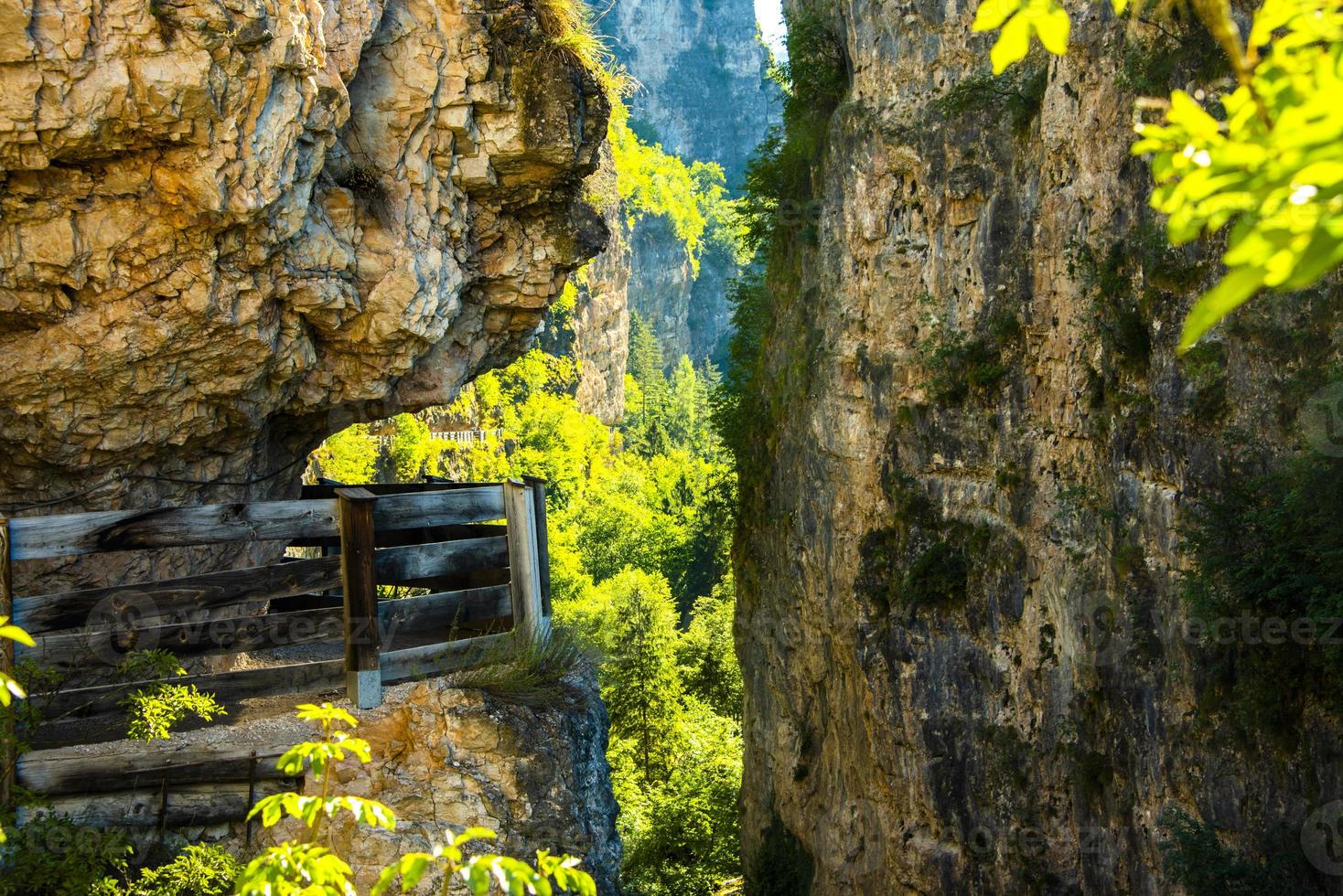 Path carved into the rock photo