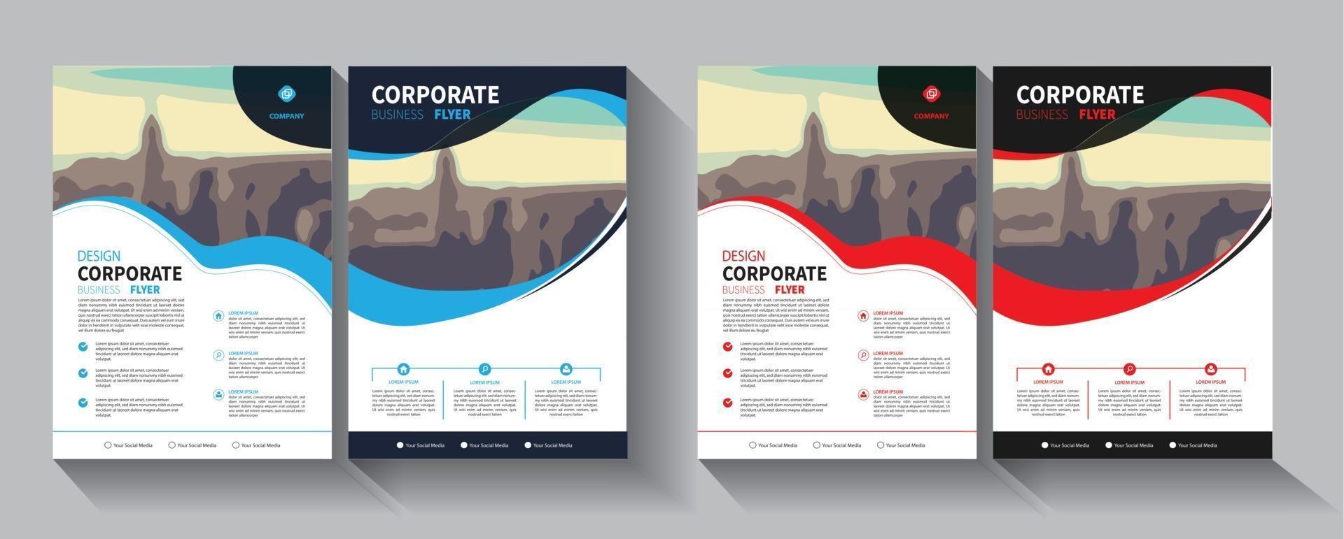 flyer business template for layout brochure promotion or annual report company vector