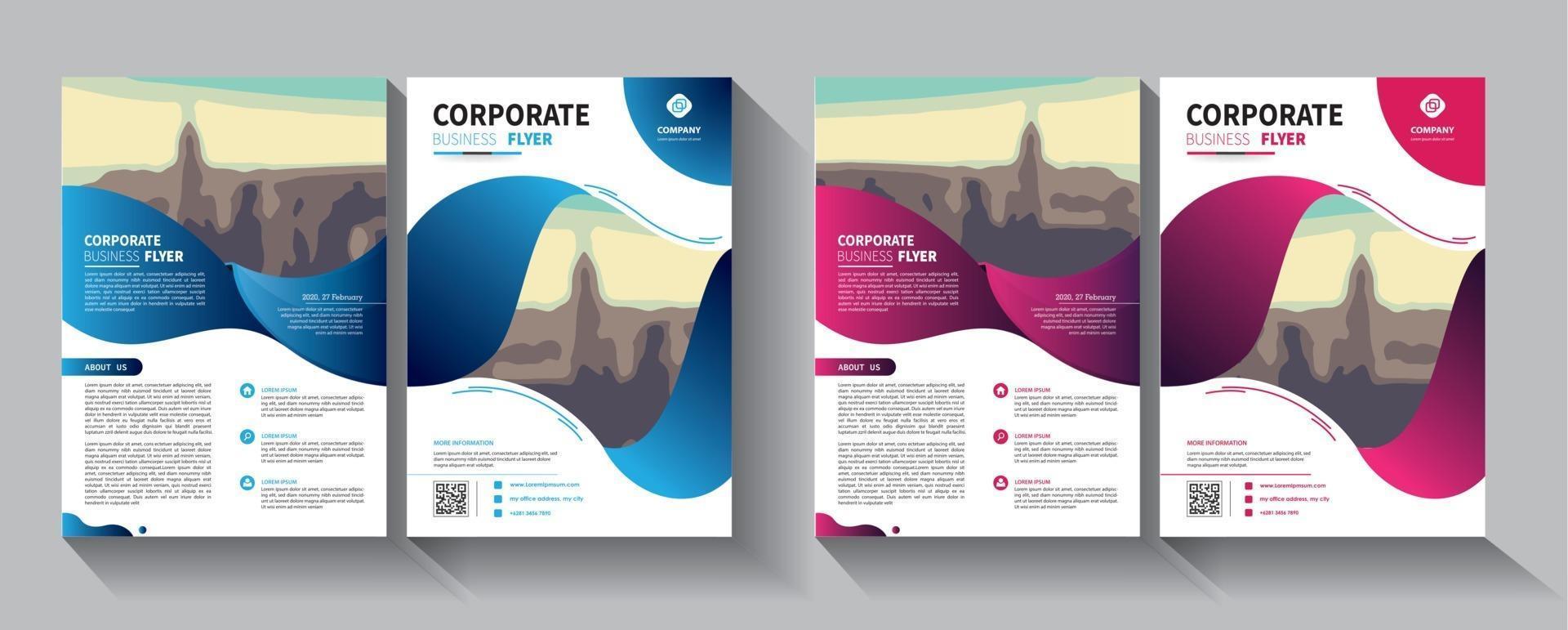 Plantilla de folleto comercial para promoción de folleto de diseño o empresa de informe anual vector