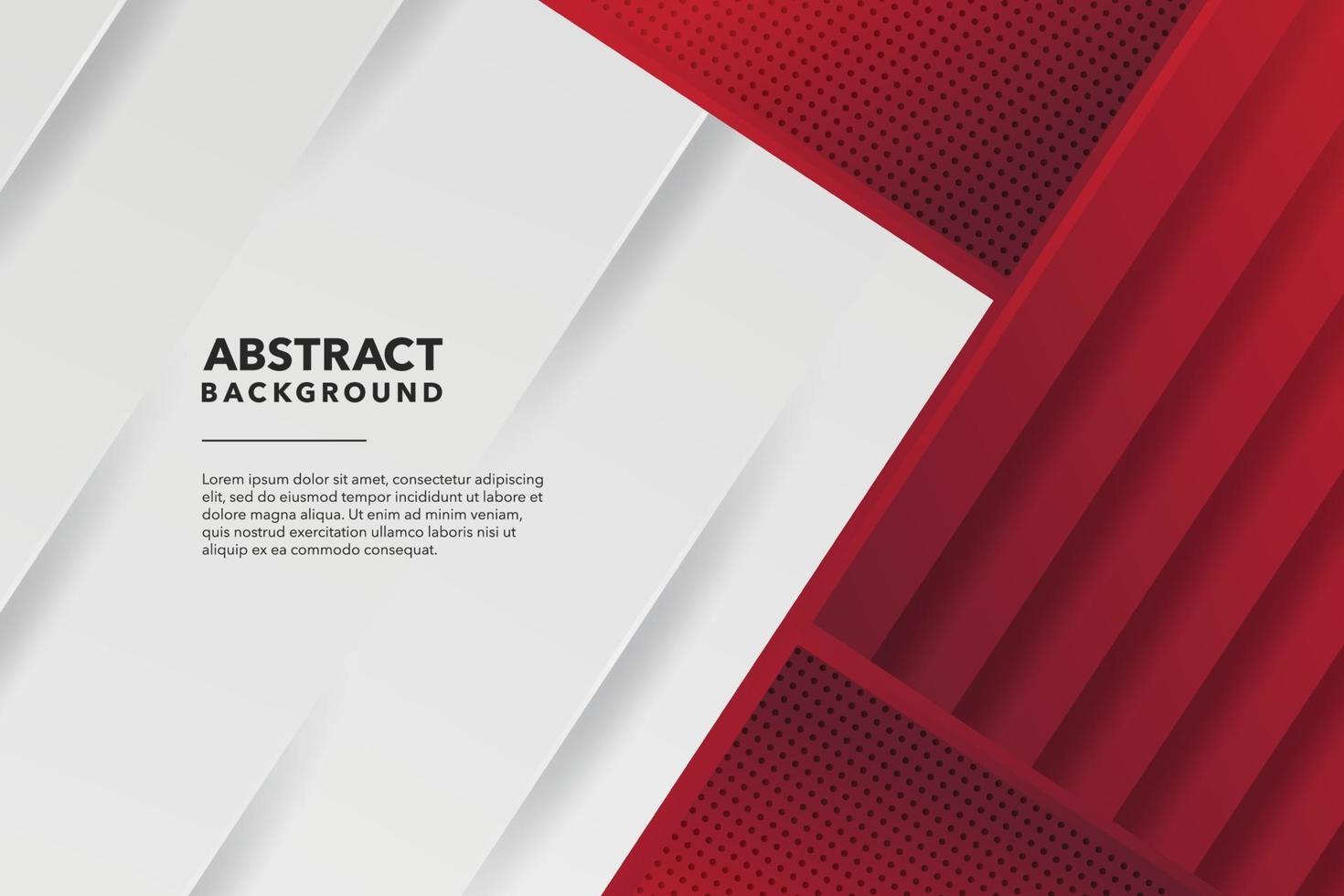red white modern abstract background design vector