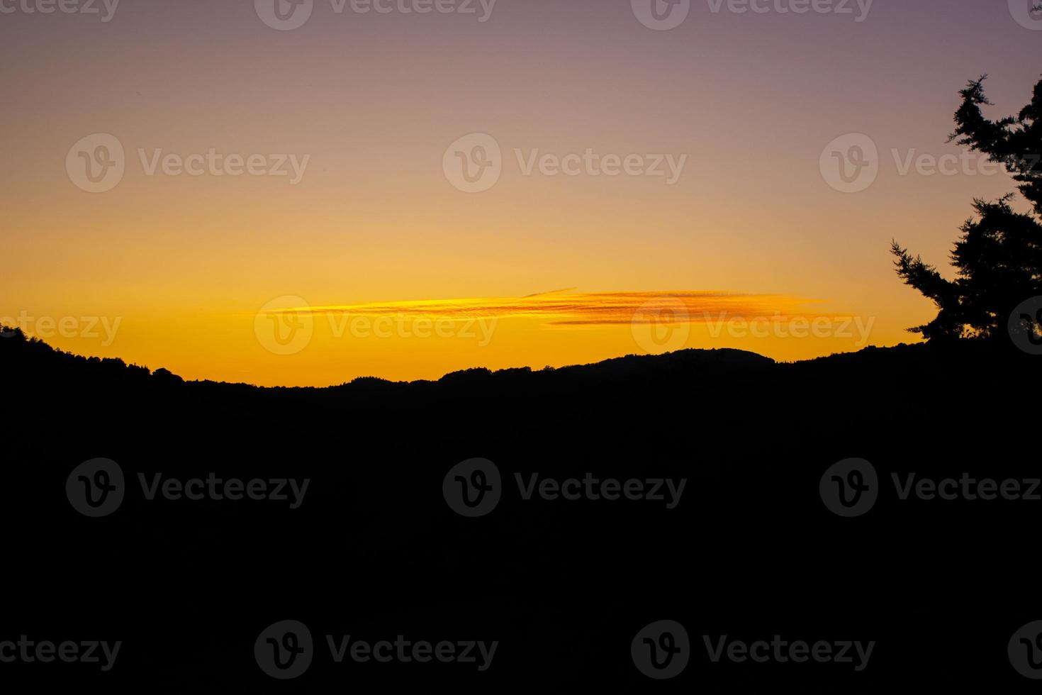 Sunset over the Umbrian hills, Italy photo