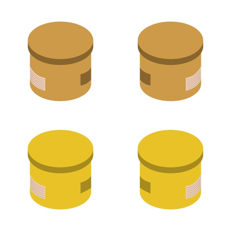 Isometric Box On White Background vector