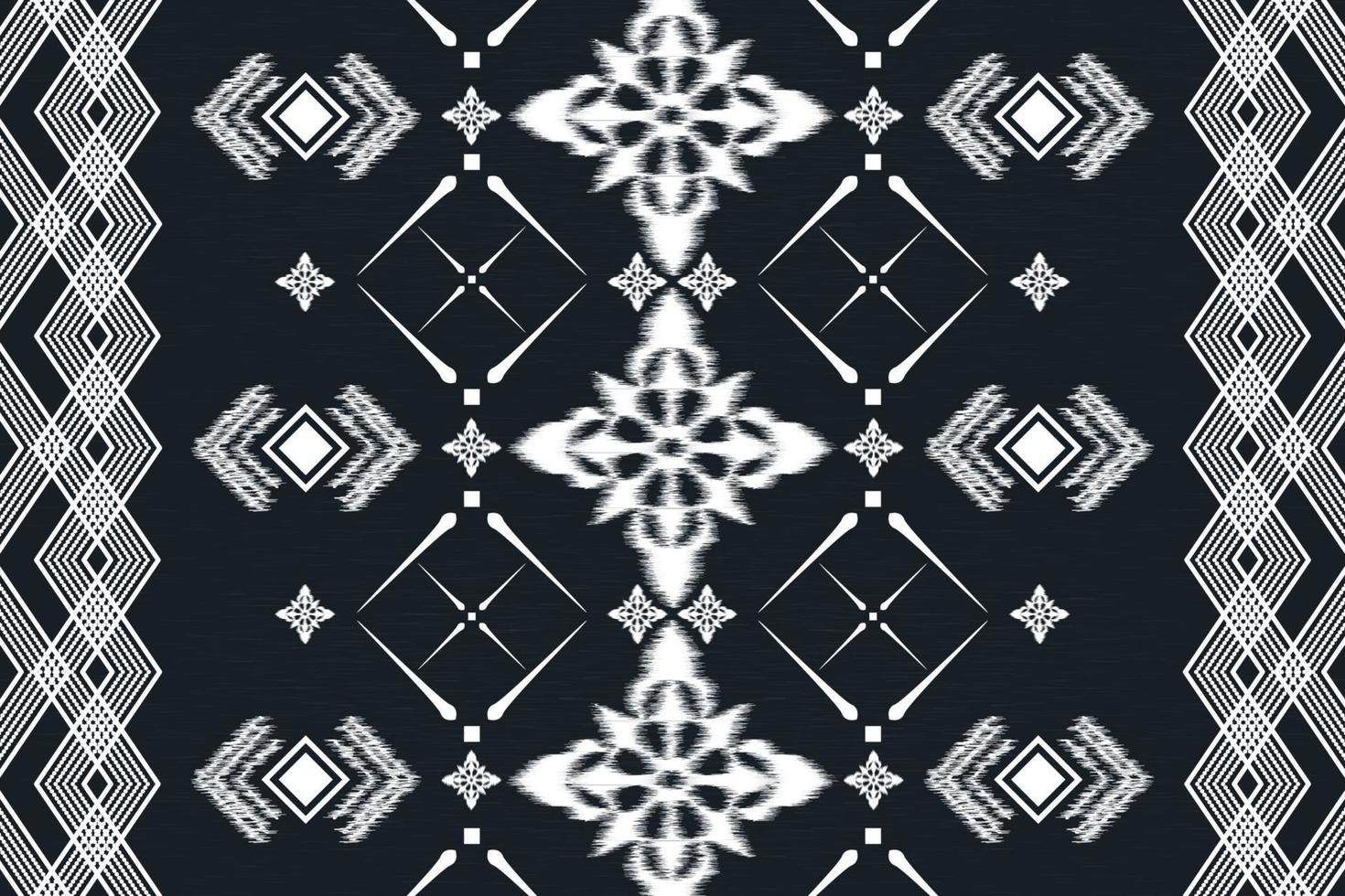 Geometric ethnic oriental ikat seamless pattern traditional background design vector