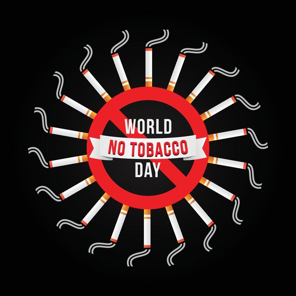 World No Tobacco Day vector illustration