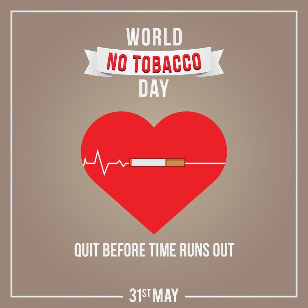 World No Tobacco Day vector illustration