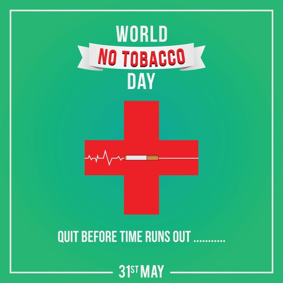 World No Tobacco Day vector illustration