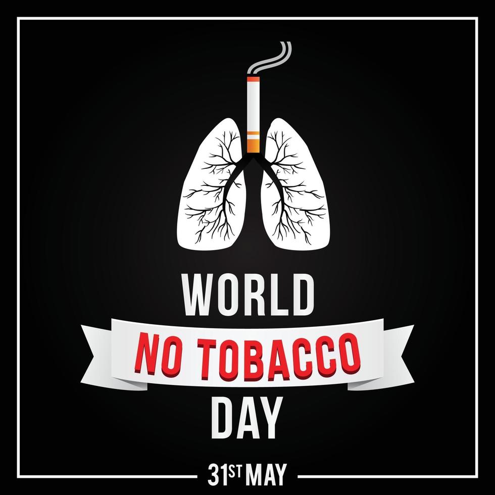 Ilustración de vector de día mundial sin tabaco