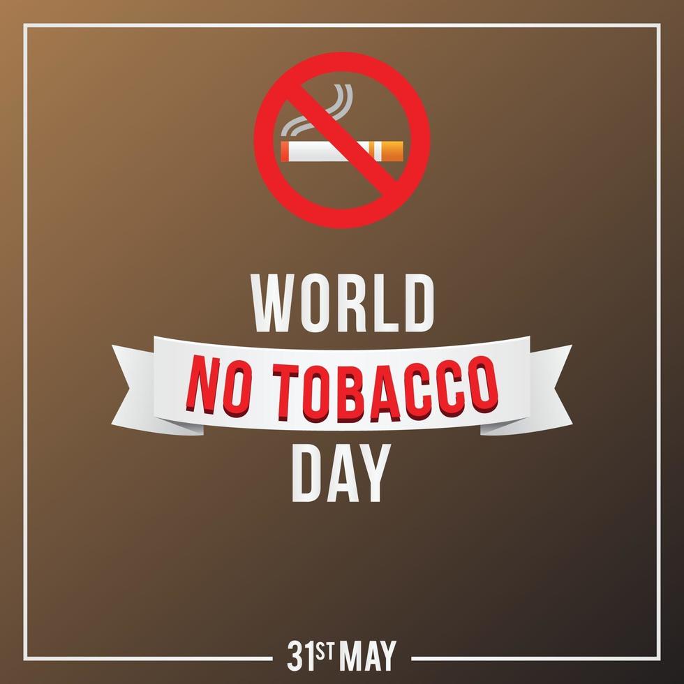 World No Tobacco Day vector illustration