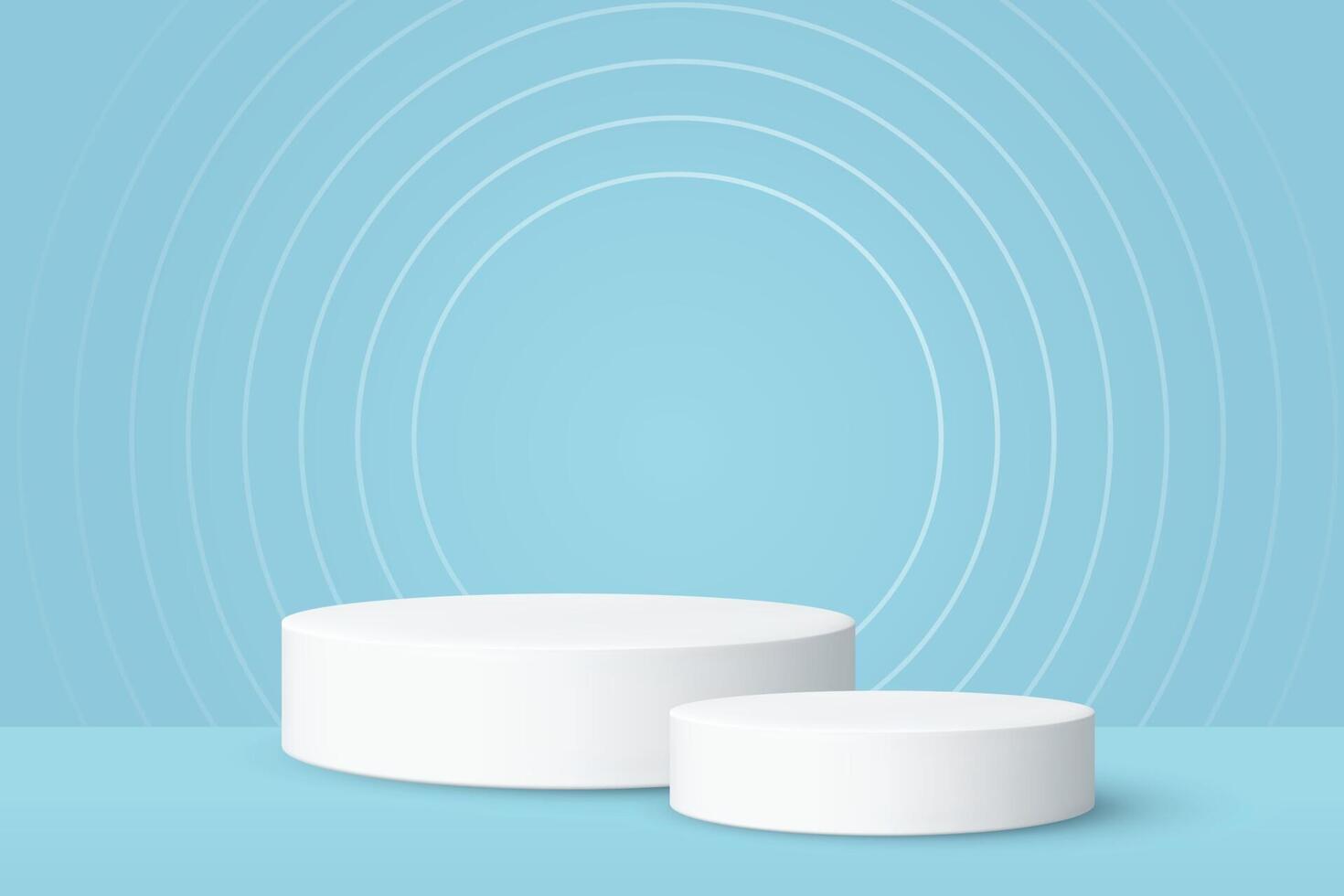 3d rendering podium spotlight background vector