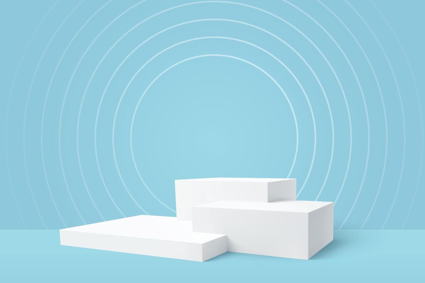 3d rendering podium spotlight background vector