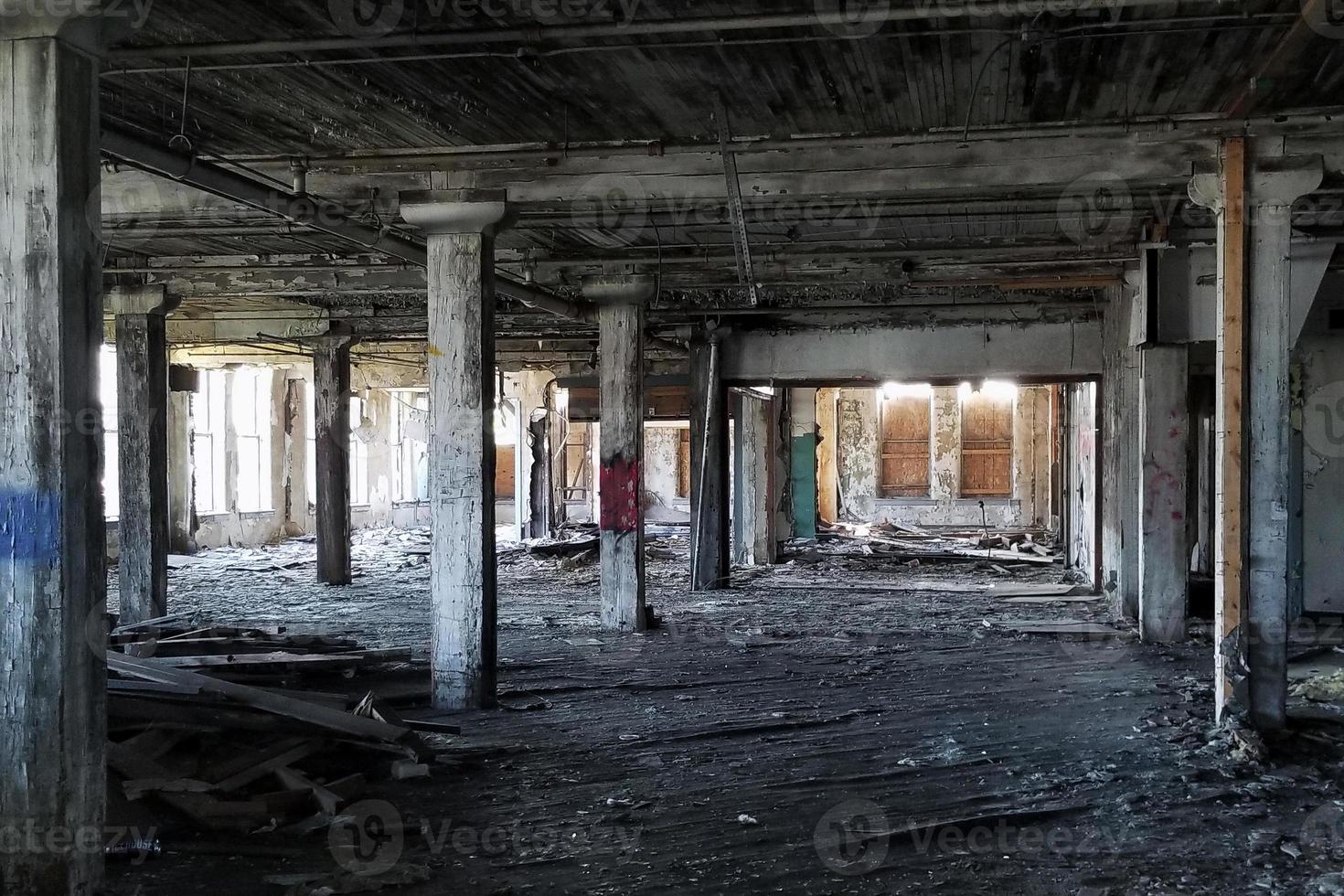 Abandoned building before being torn down photo
