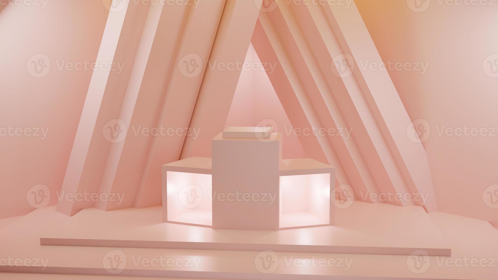 3d rendering of pastel orange background photo