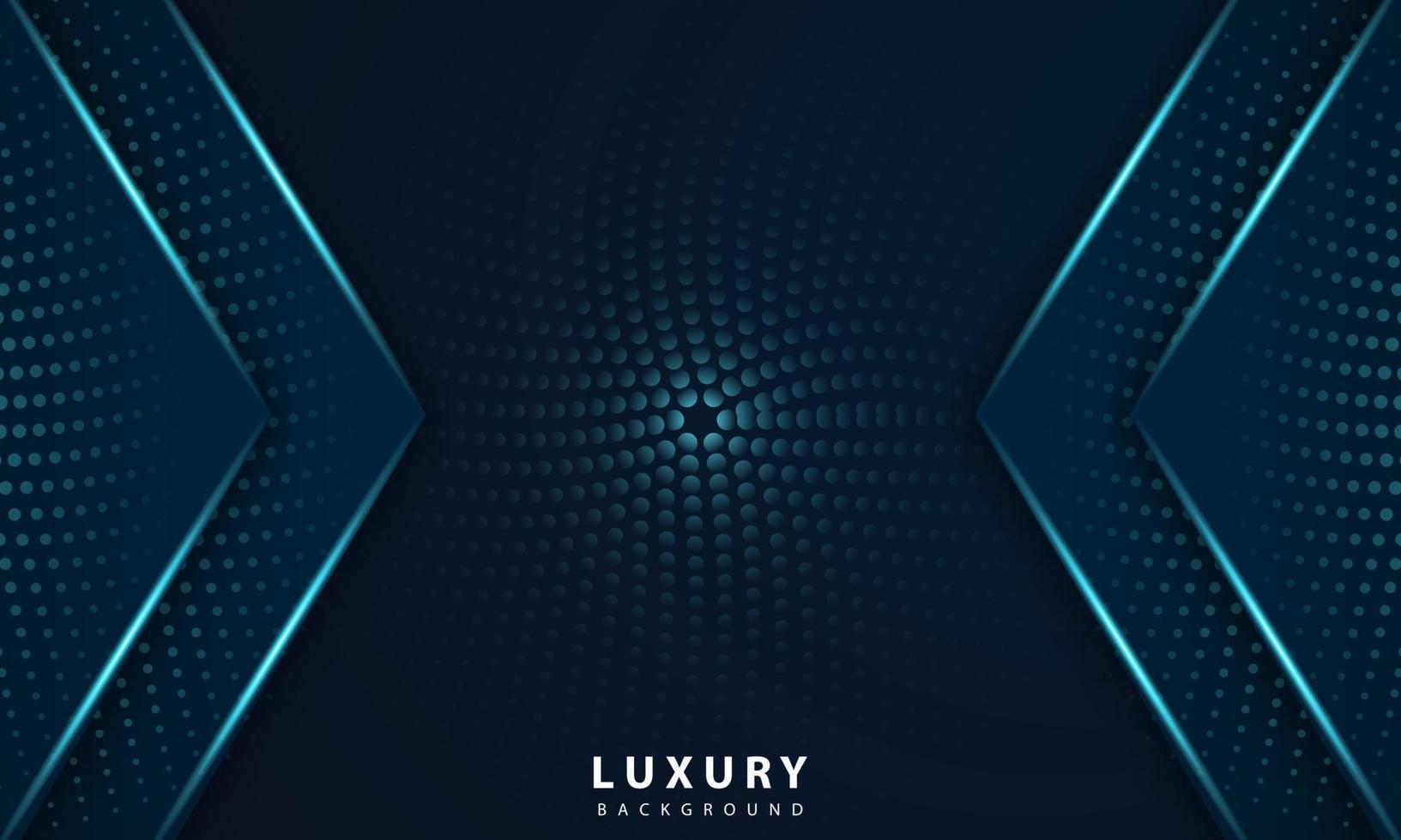 Abstract geometric navy blue abstract background with metallic blue light vector
