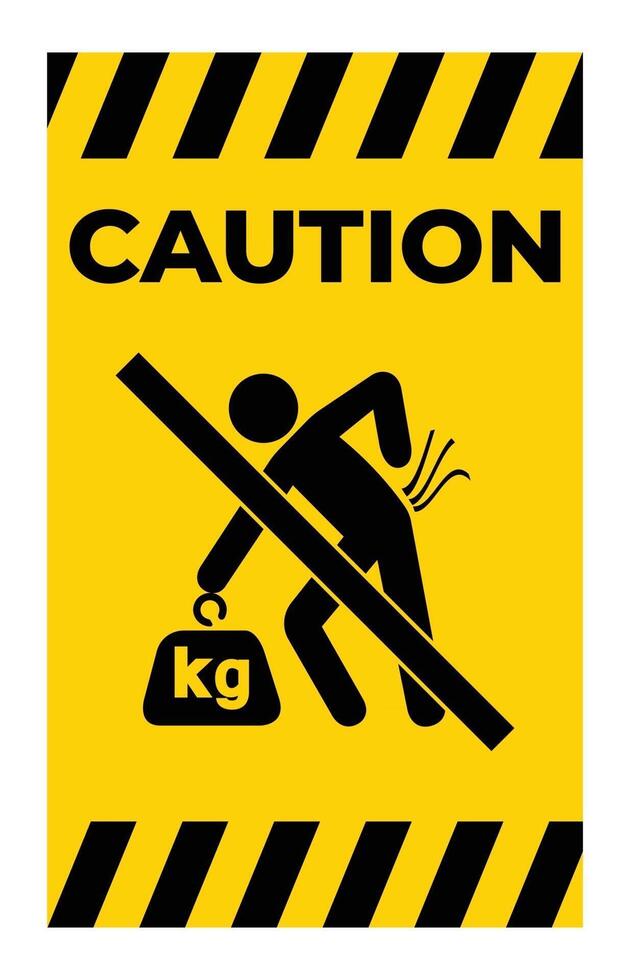 Lifting Hazard May Result In Injury See Safety Manual For Lifting Instructions vector