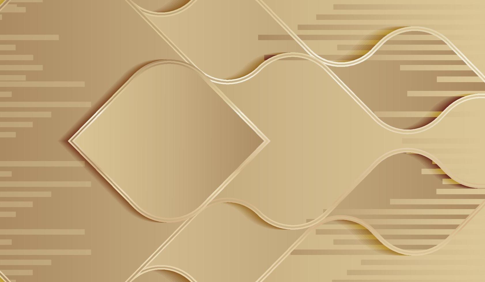 Luxury gold abstract wave style background vector