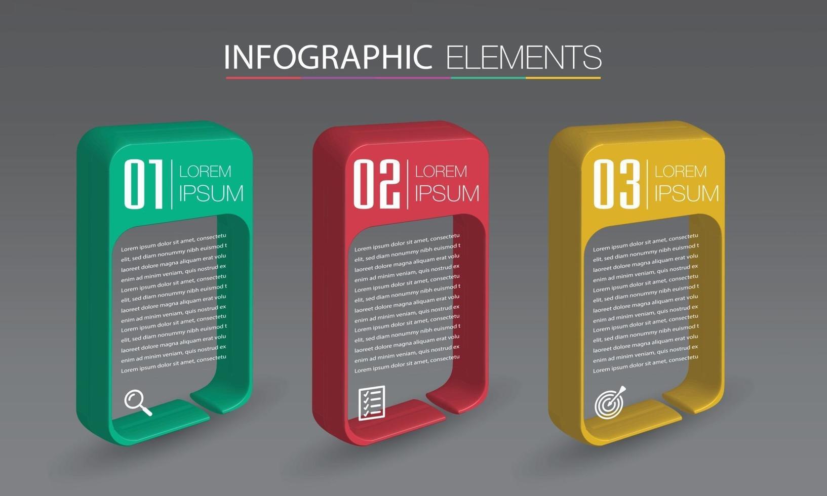 modern text box template banner Infographics vector