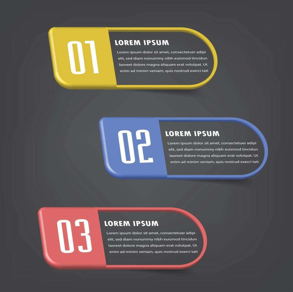 modern text box template banner Infographics vector