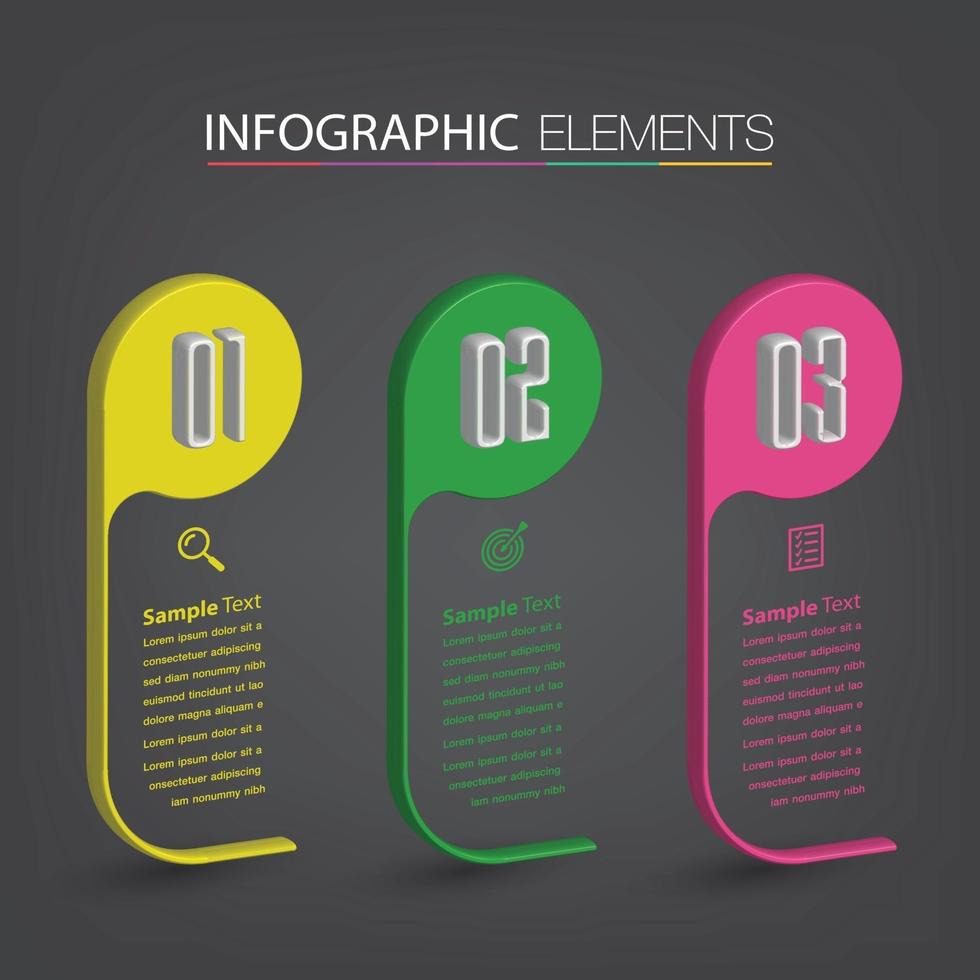 modern text box template banner Infographics vector