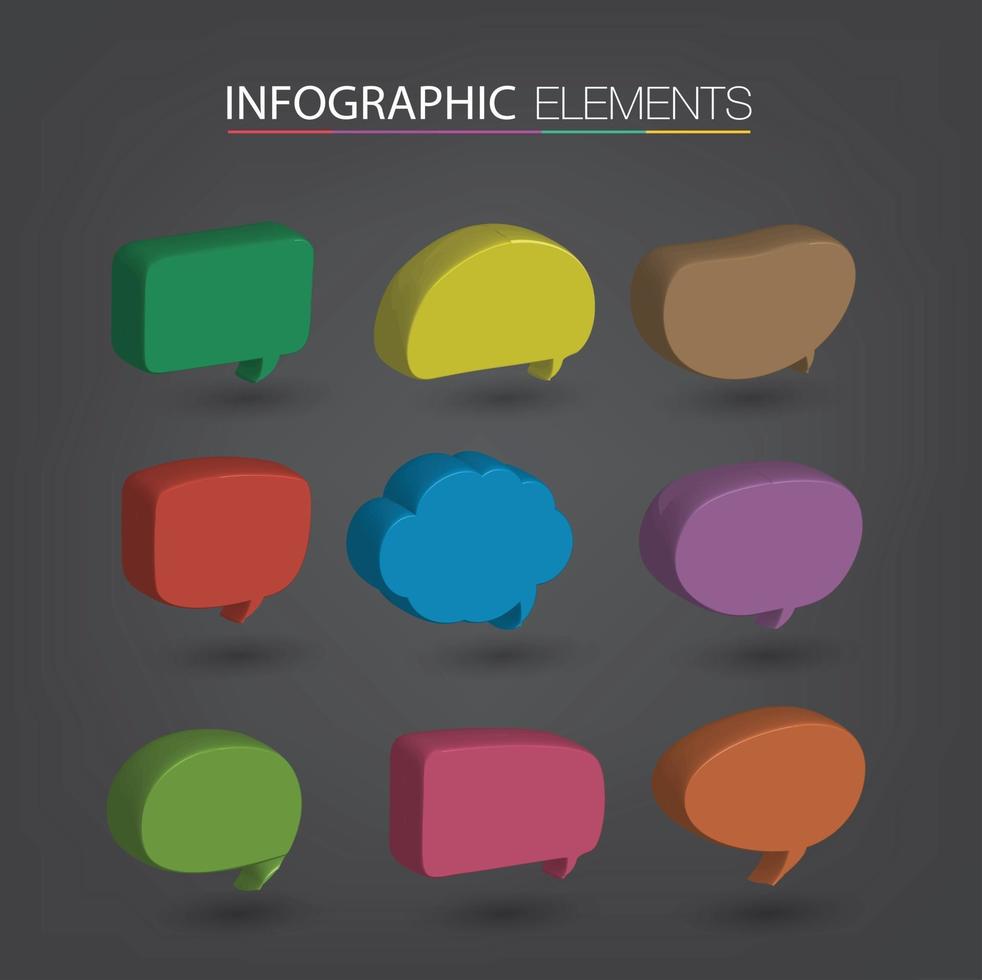 modern text box template banner Infographics vector