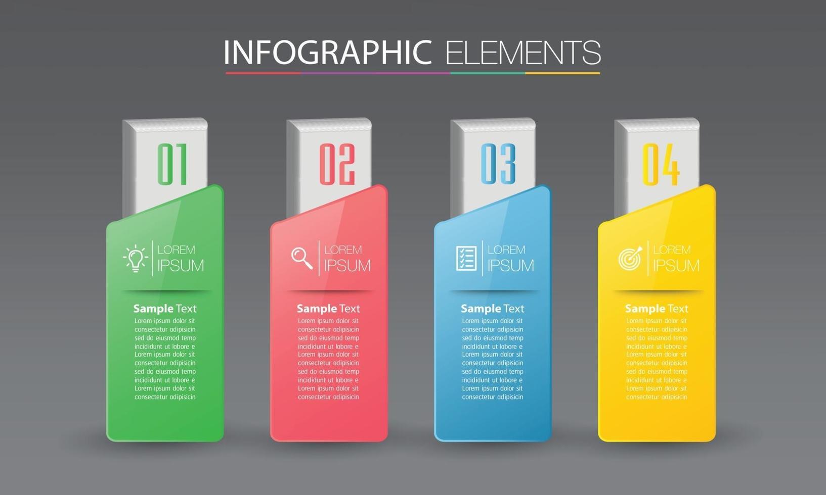 modern text box template banner Infographics vector