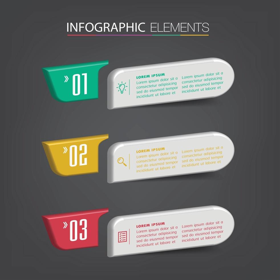 modern text box template banner Infographics vector