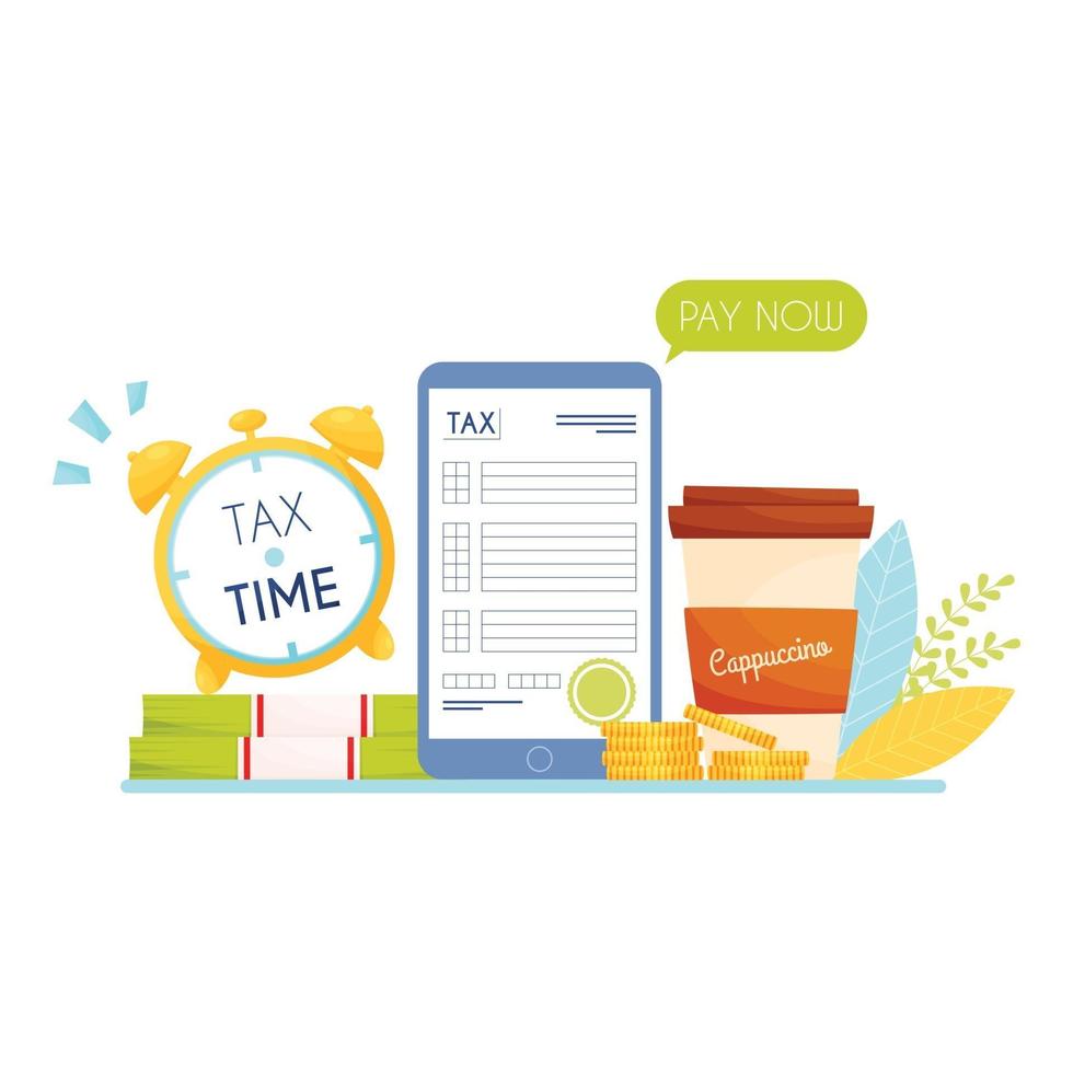 Tax time background vector