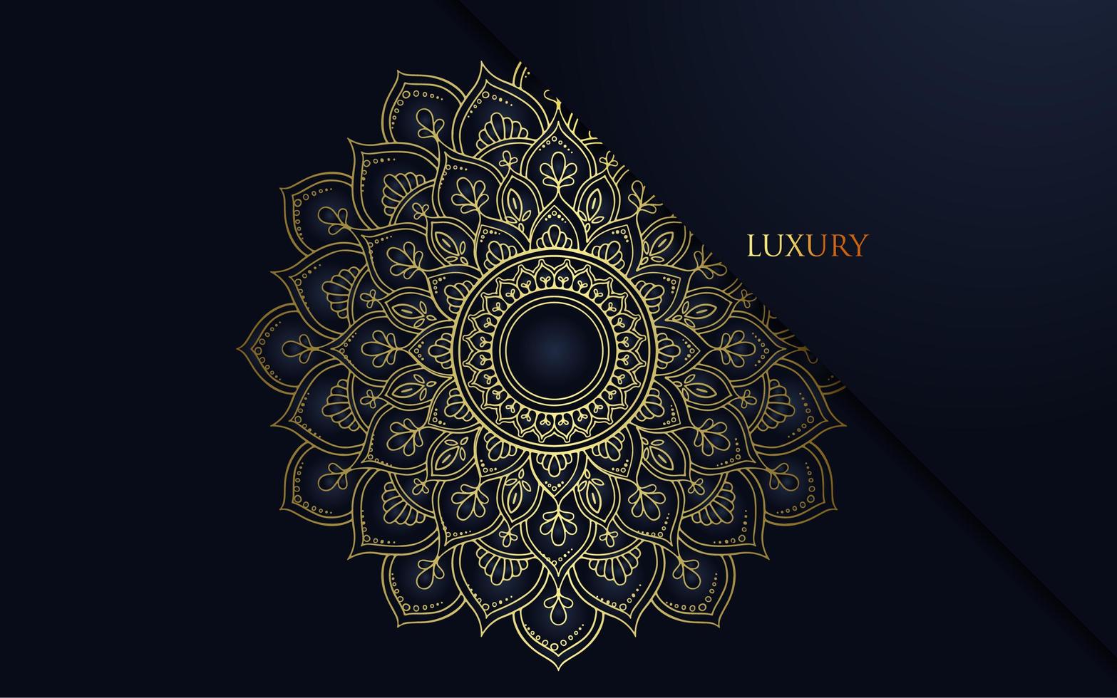 Luxury mandala background with golden arabesque photo