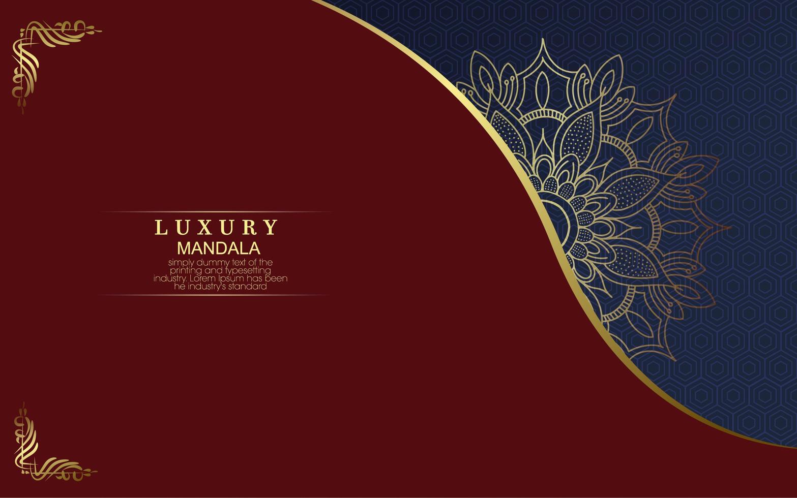 Luxury mandala background with golden arabesque photo