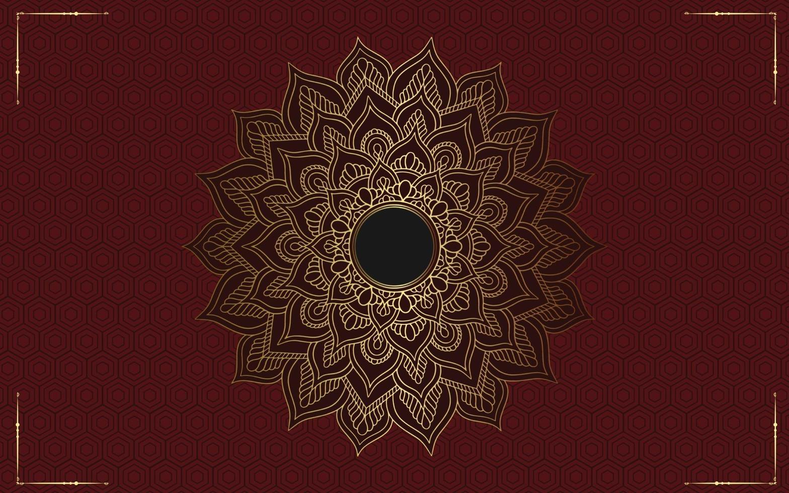 Luxury mandala background with golden arabesque vector