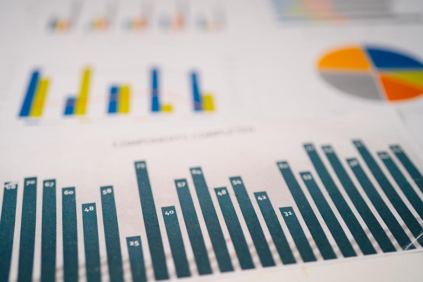Charts Graphs spreadsheet paper photo