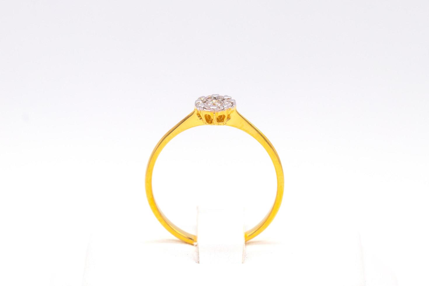 Beautiful diamond ring 9k gold photo