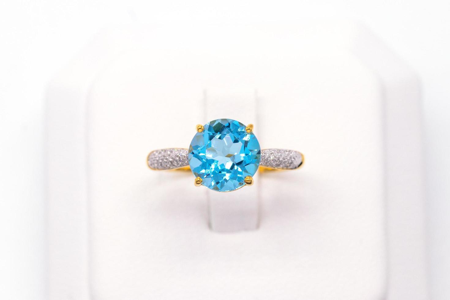 Diamond ring 9k gold jewelry photo