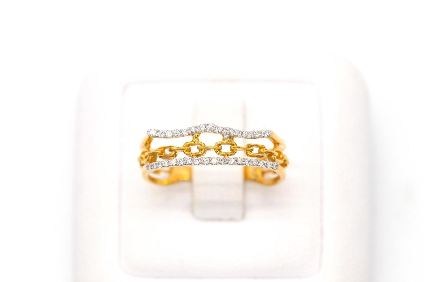 Diamond ring 9k gold photo