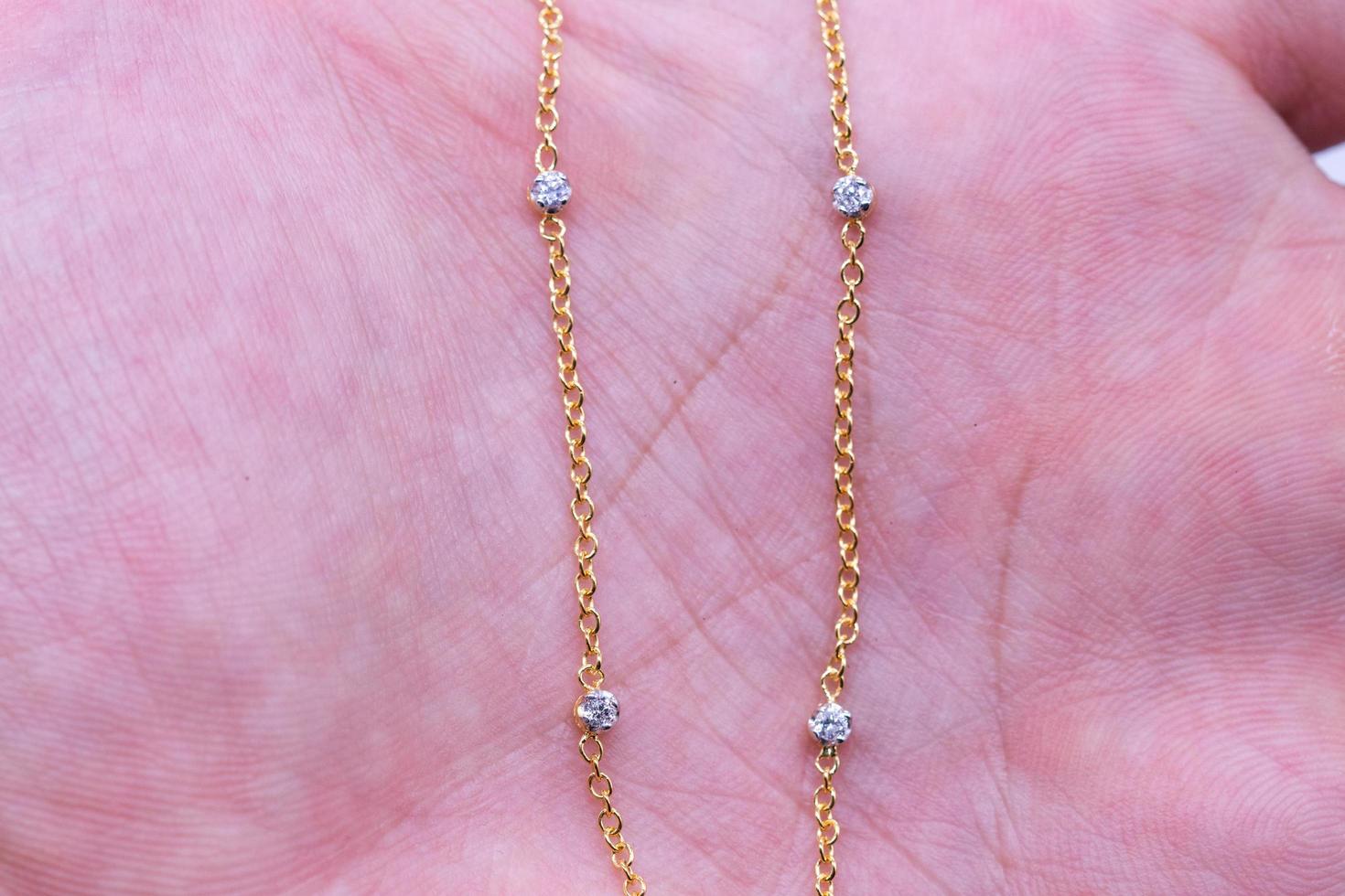 Diamond necklace gold photo