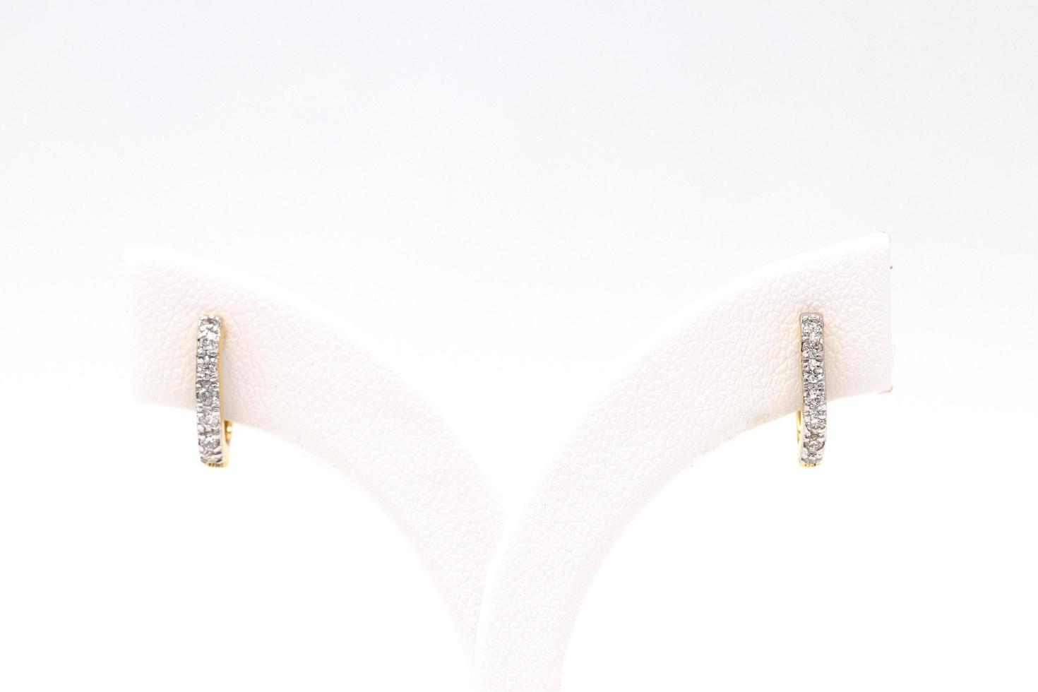 Diamond earrings 9k gold photo