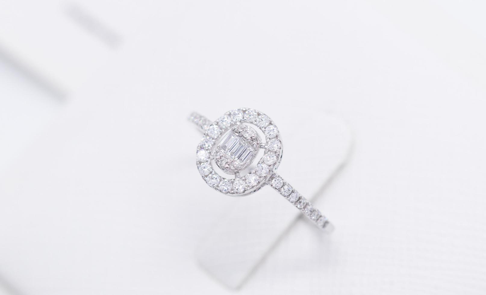 Diamond ring 9k gold photo