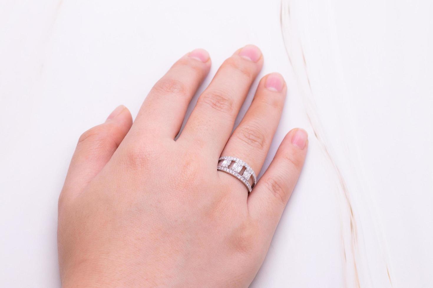 Diamond ring 9k gold photo
