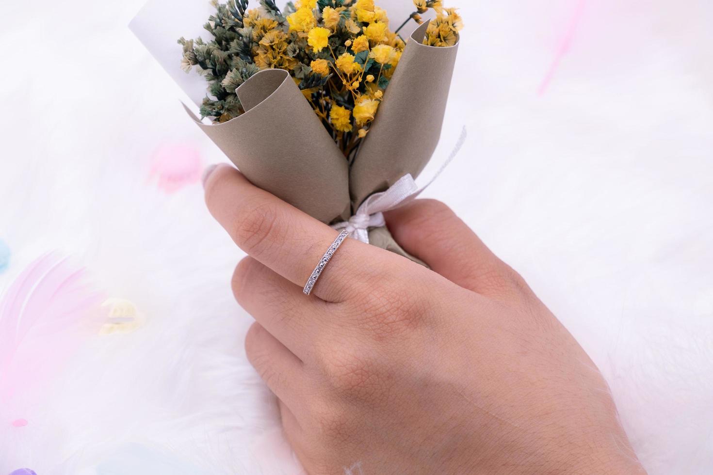 Diamond ring 9k gold photo