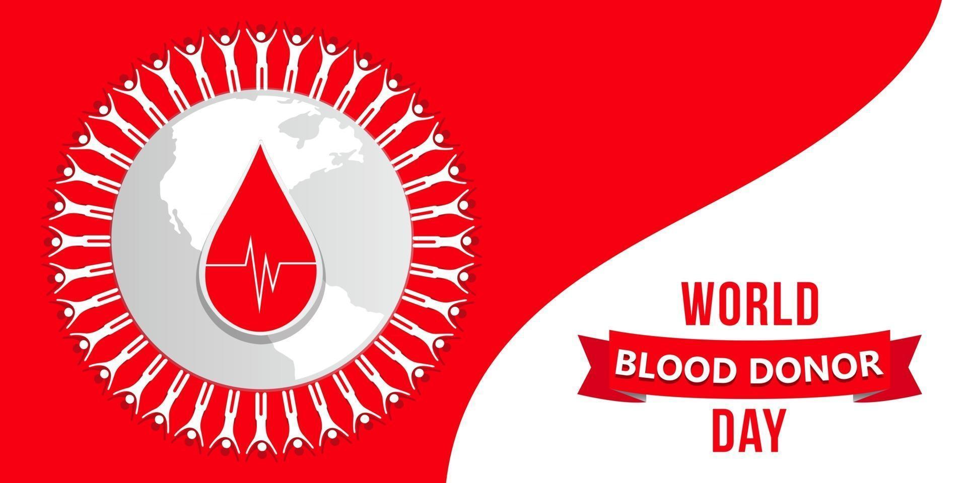 Día mundial del donante de sangre, diseño de ilustraciones vectoriales vector