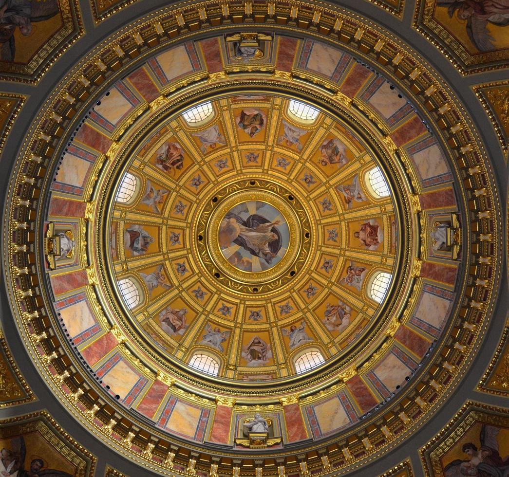 Budapest, Hungary, 2021 - St. Stephen's Basilica dome artwork photo