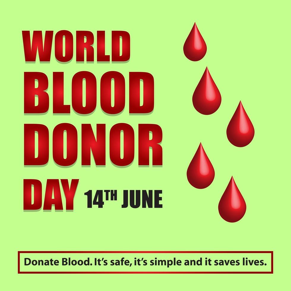 World Blood Donor Day vector illustration design